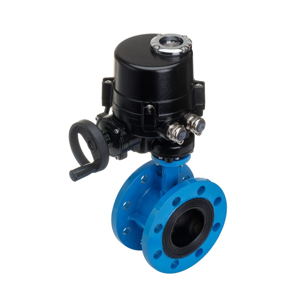 Lithium battery Electric flanged butterfly valve