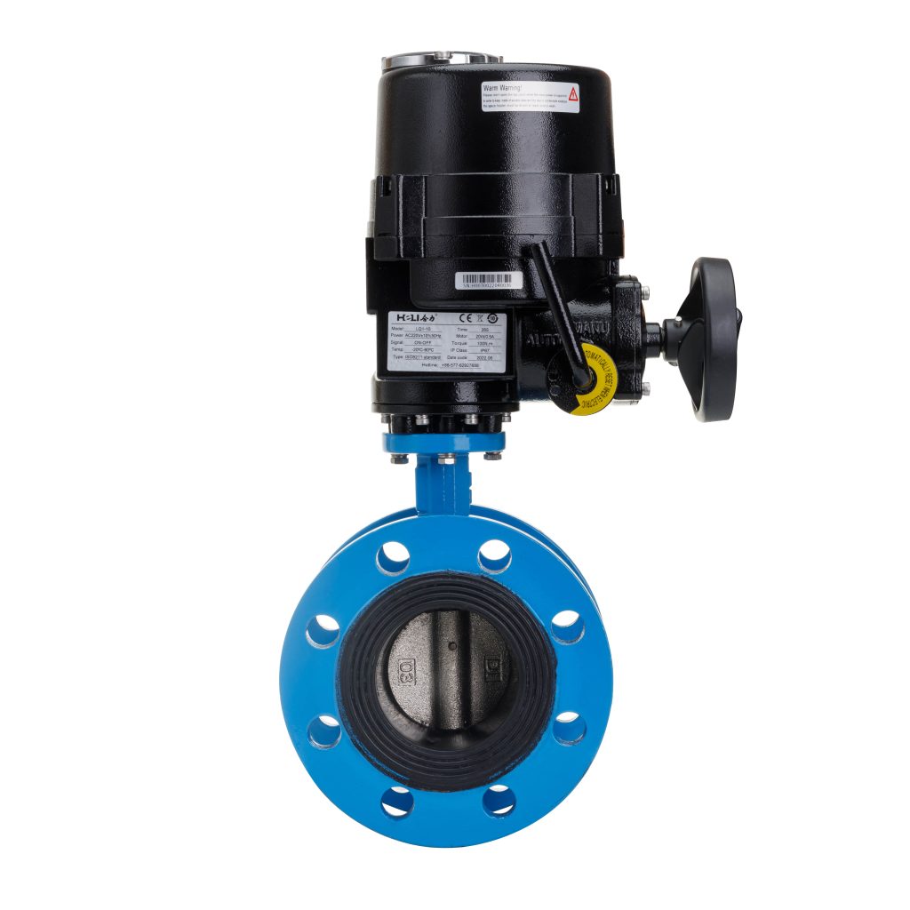 Electric flanged butterfly valve